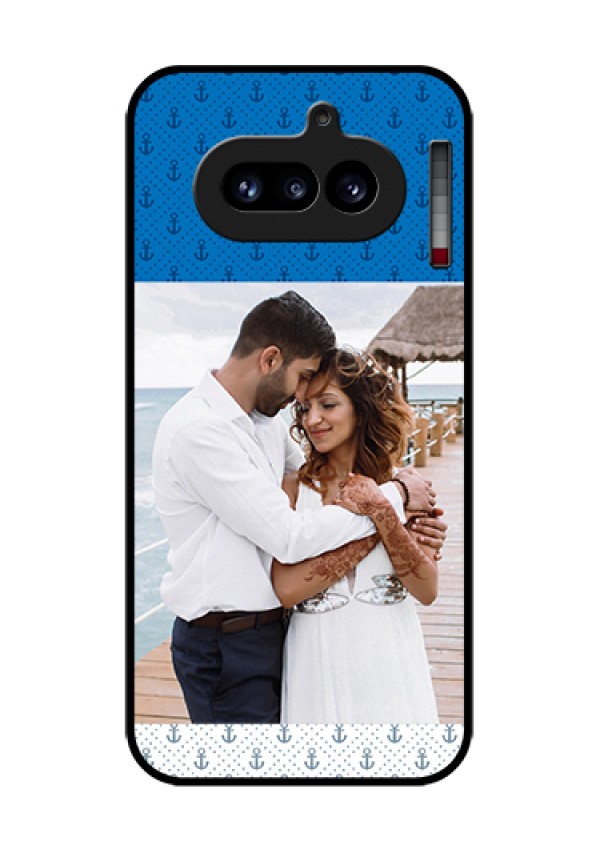 Nothing Phone 4A 5G Custom Glass Phone Case - Blue Anchors Design