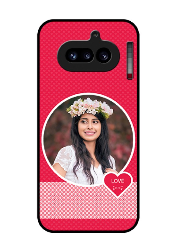 Nothing Phone 4A 5G Custom Glass Phone Case - Pink Color Pattern Design