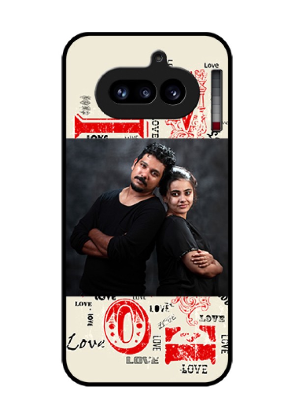 Nothing Phone 4A 5G Custom Glass Phone Case - Trendy Love Design Case