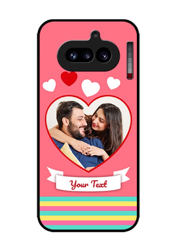 Nothing Phone 4A 5G Custom Glass Phone Case - Love Shapes Doodle Design