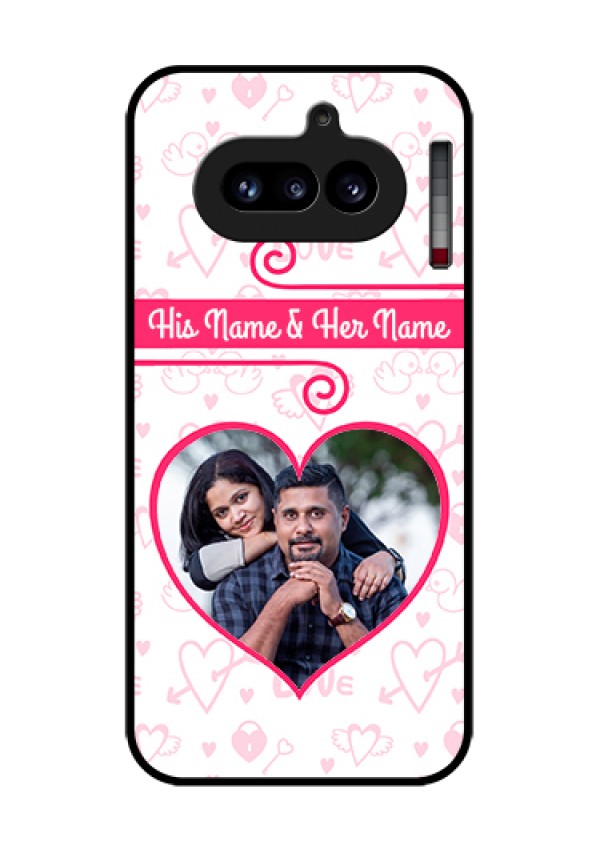 Nothing Phone 4A 5G Custom Glass Phone Case - Heart Shape Love Design