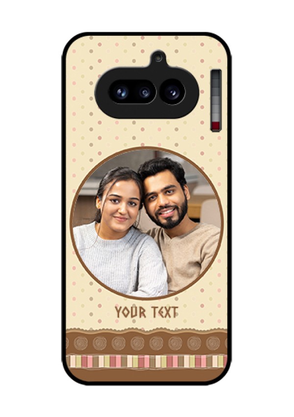 Nothing Phone 4A 5G Custom Glass Phone Case - Brown Dotted Mobile Case Design