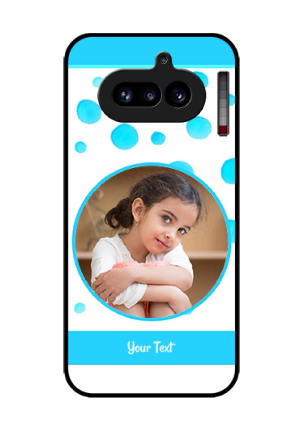 Nothing Phone 4A 5G Custom Glass Phone Case - Blue Bubbles Pattern Design