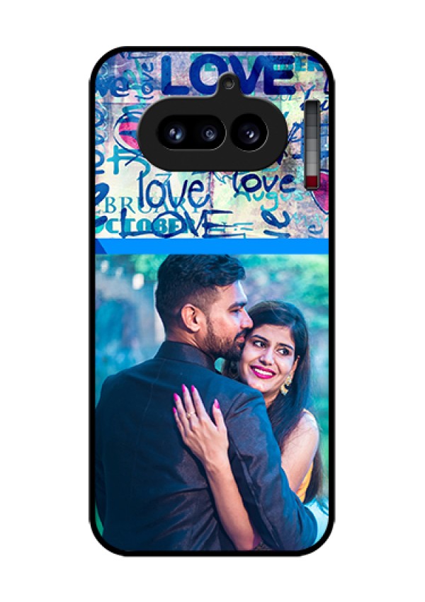 Nothing Phone 4A 5G Custom Glass Phone Case - Colorful Love Design