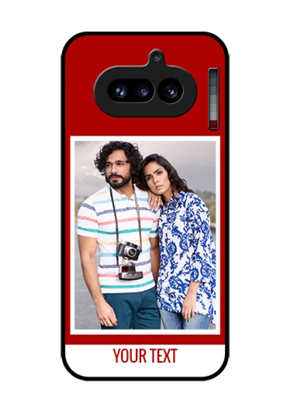 Nothing Phone 4A 5G Custom Glass Phone Case - Red Color Design
