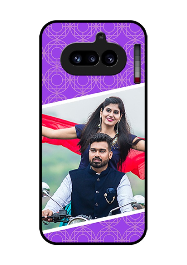 Nothing Phone 4A 5G Custom Glass Phone Case - Violet Color Pattern Design