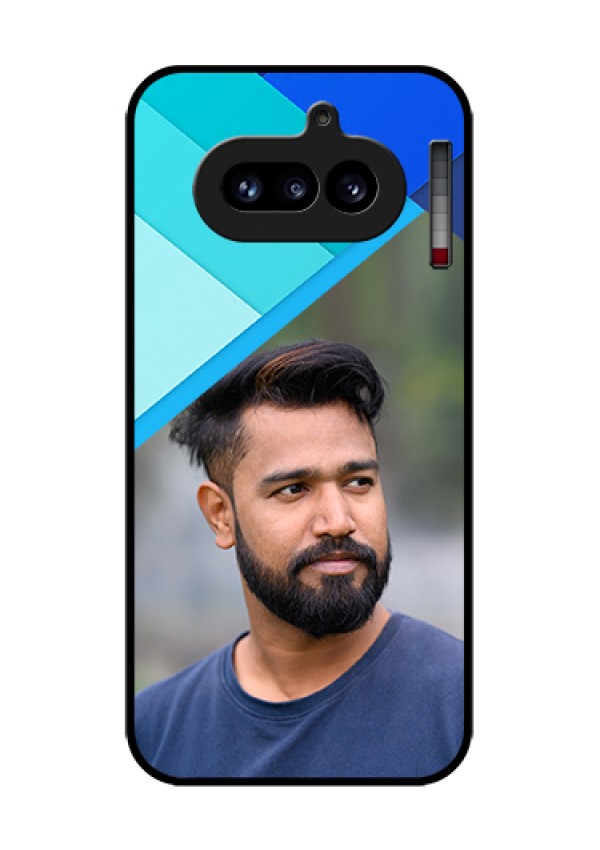 Nothing Phone 4A 5G Custom Glass Phone Case - Blue Pattern Design
