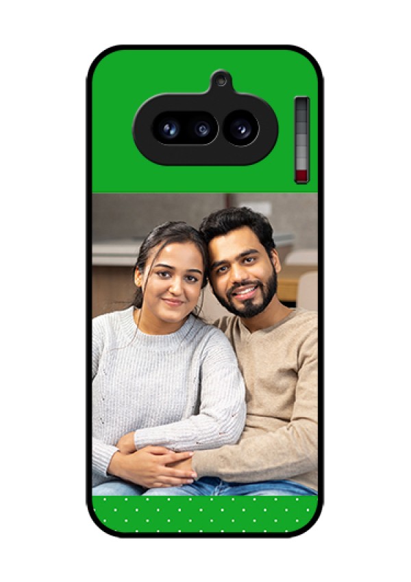 Nothing Phone 4A 5G Custom Glass Phone Case - Green Pattern Design