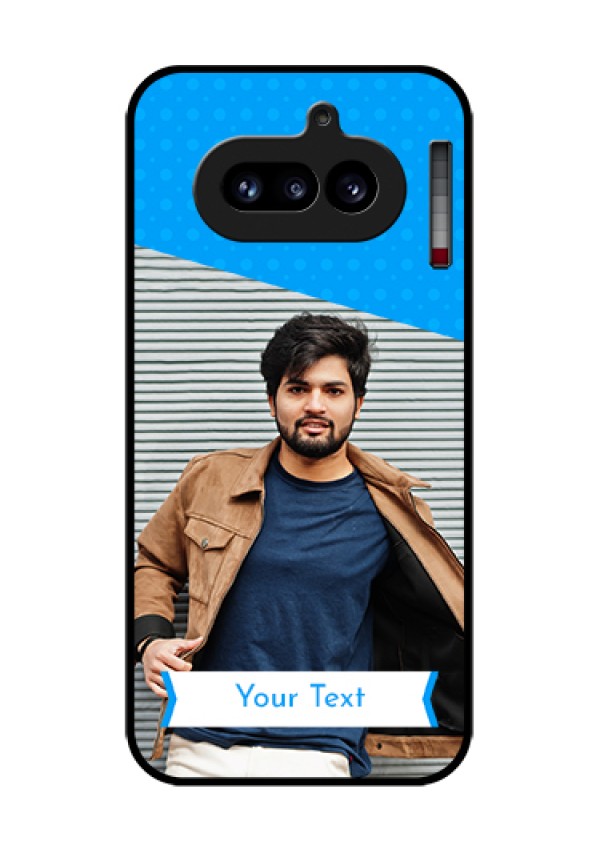 Nothing Phone 4A 5G Custom Glass Phone Case - Simple Blue Color Design