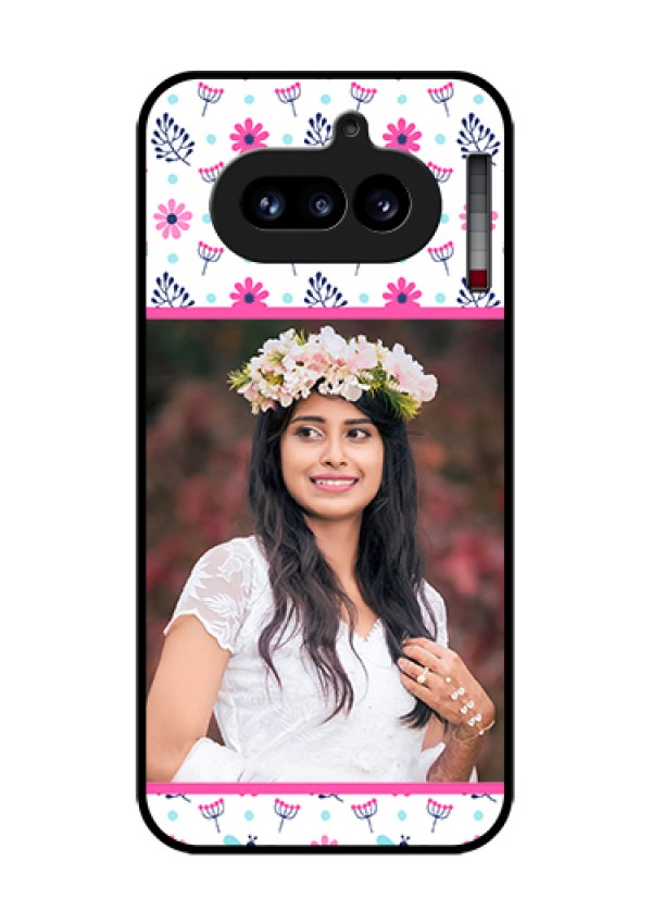 Nothing Phone 4A 5G Custom Glass Phone Case - Colorful Flower Design
