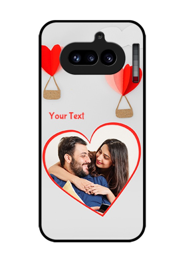 Nothing Phone 4A 5G Custom Glass Phone Case - Parachute Love Design