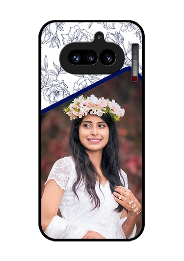 Nothing Phone 4A 5G Custom Glass Phone Case - Classy Floral Design