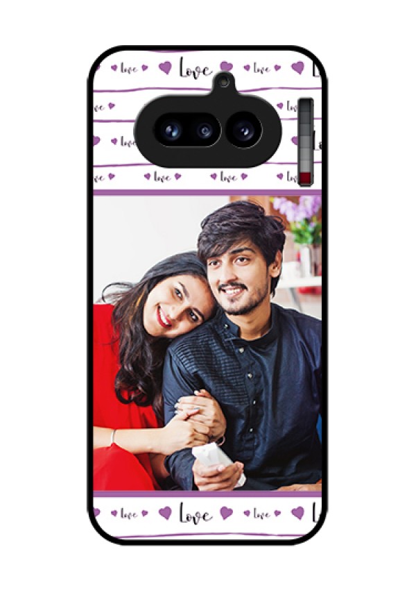 Nothing Phone 4A 5G Custom Glass Phone Case - Couples Heart Design