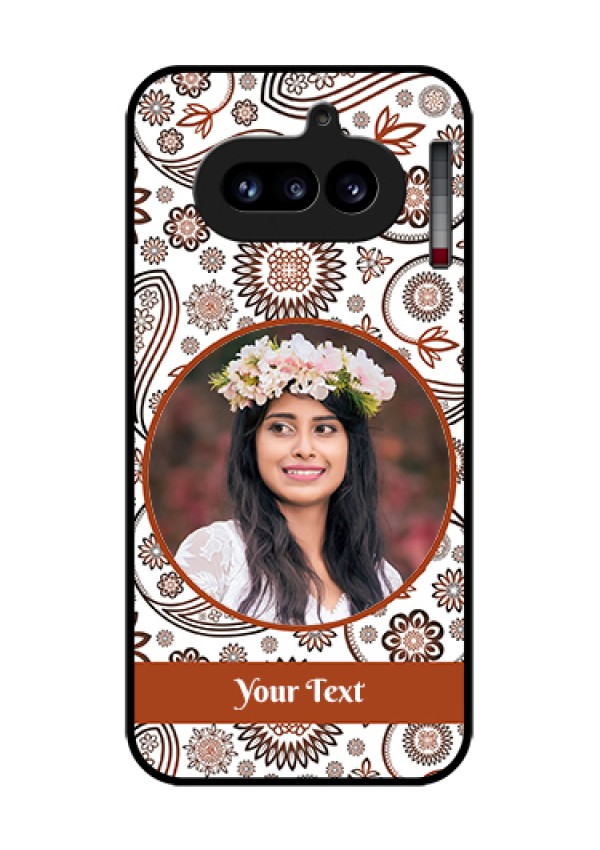 Nothing Phone 4A 5G Custom Glass Phone Case - Abstract Flower Design