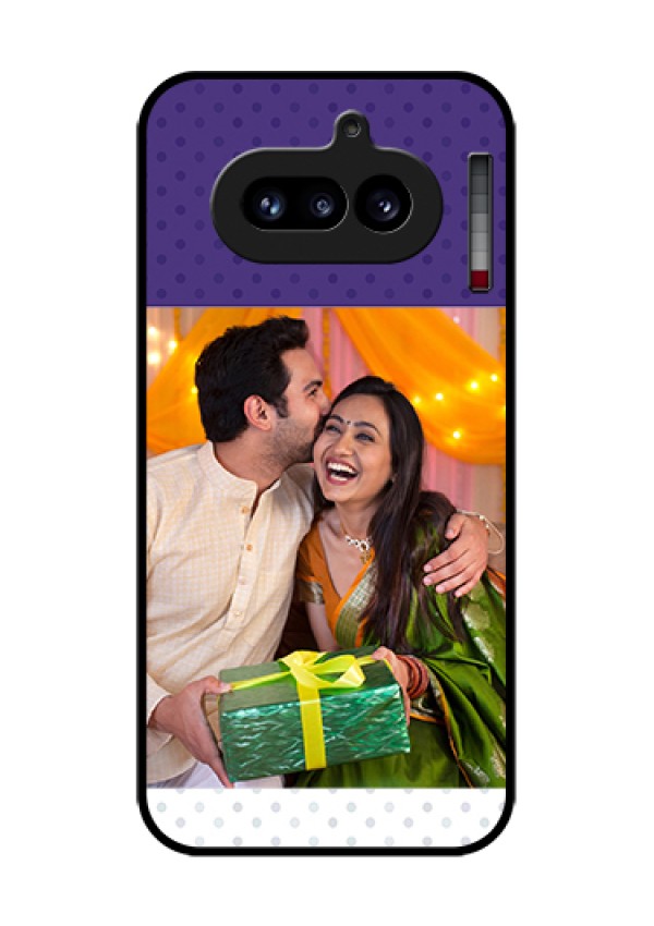Nothing Phone 4A 5G Custom Glass Phone Case - Violet Colored Pattern Design