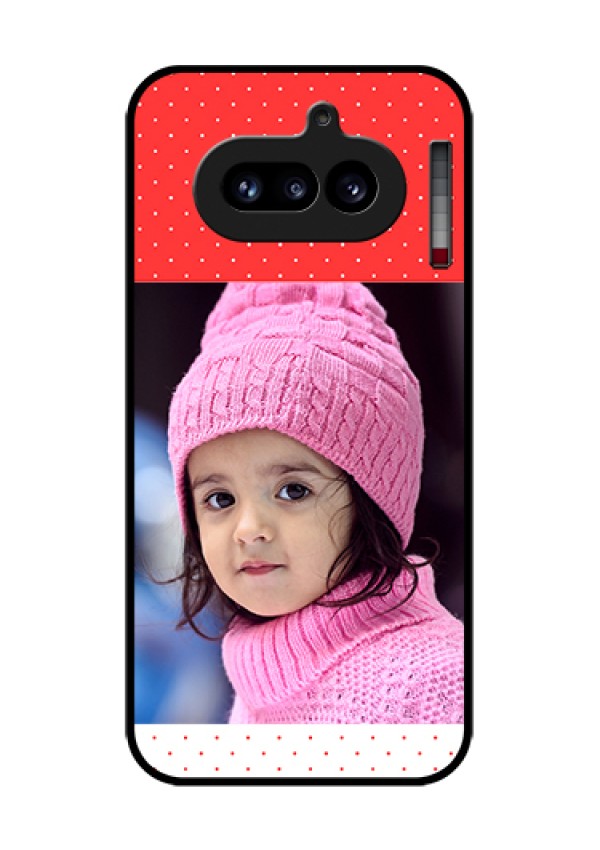 Nothing Phone 4A 5G Custom Glass Phone Case - Red Pattern Design