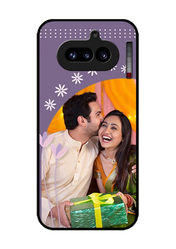 Nothing Phone 4A 5G Custom Glass Phone Case - Lavender Flowers Design