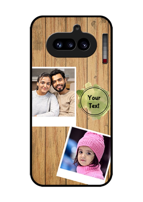 Nothing Phone 4A 5G Custom Glass Phone Case - Wooden Texture Design