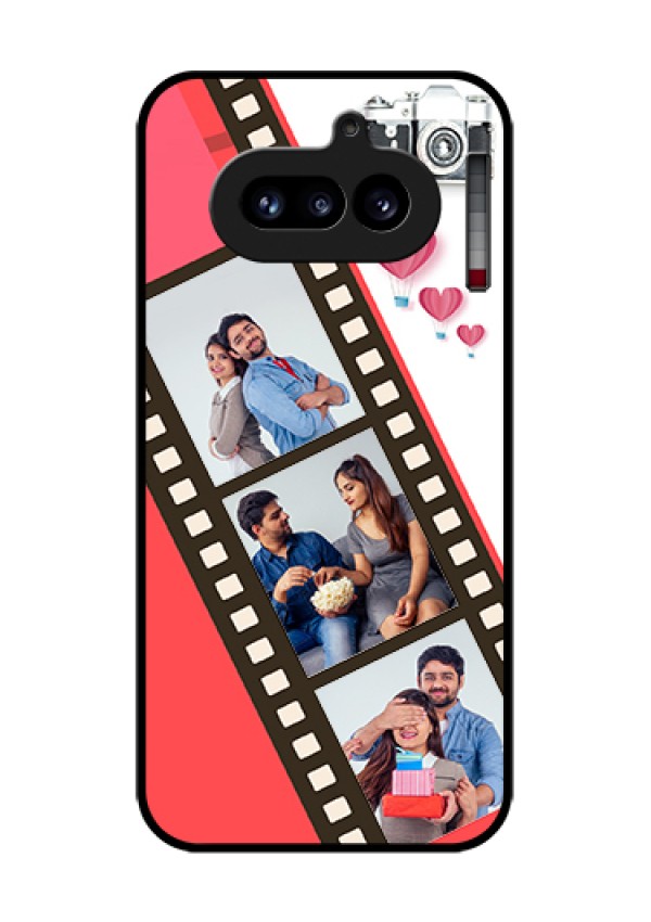 Nothing Phone 4A 5G Custom Glass Phone Case - 3 Image Holder With Film Reel