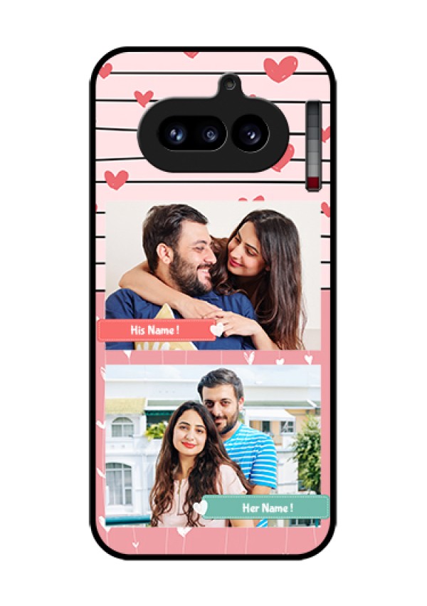 Nothing Phone 4A 5G Custom Glass Phone Case - Photo With Heart Design