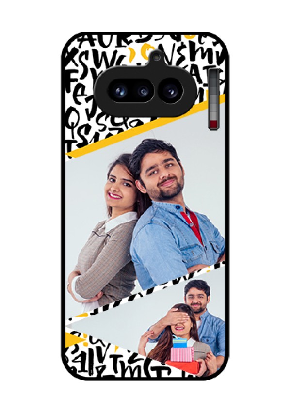 Nothing Phone 4A 5G Custom Glass Phone Case - Letters Pattern Design