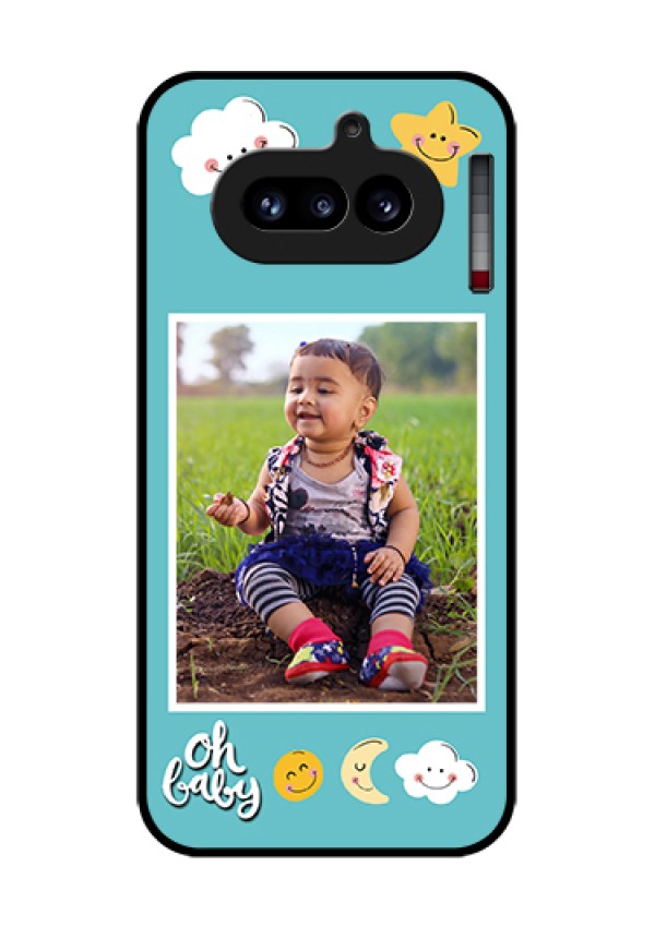 Nothing Phone 4A 5G Custom Glass Phone Case - Smiley Kids Stars Design