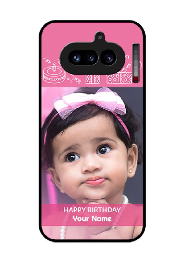 Nothing Phone 4A 5G Custom Glass Phone Case - With Birthday Line Art Design