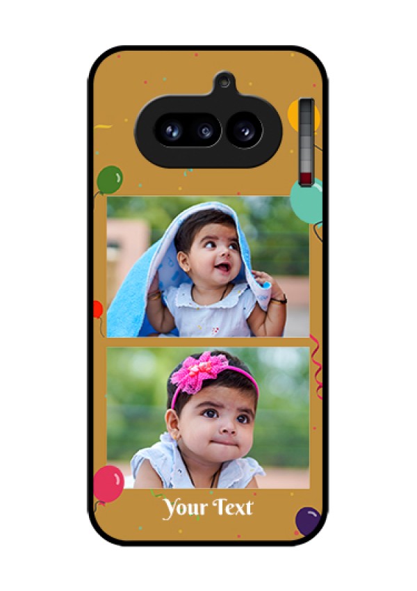 Nothing Phone 4A 5G Custom Glass Phone Case - Image Holder With Birthday Celebrations Design