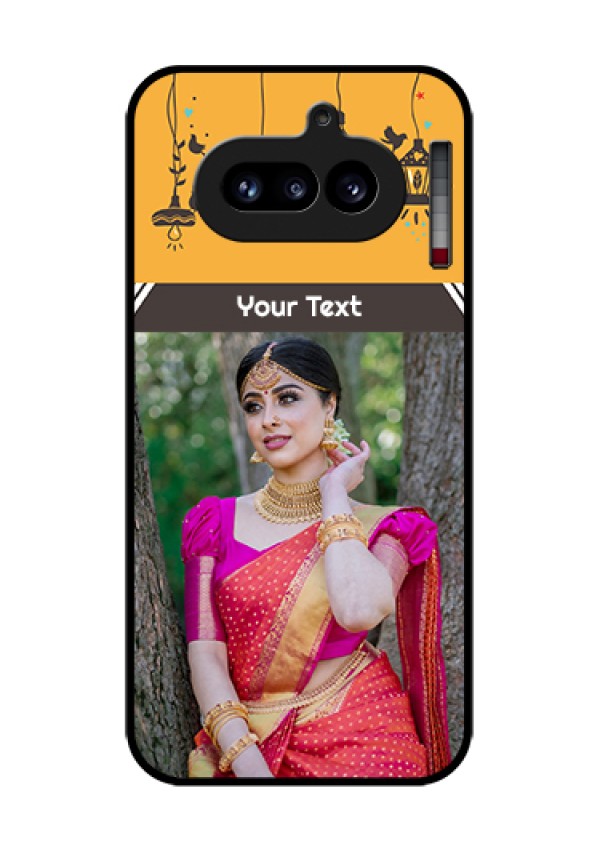Nothing Phone 4A 5G Custom Glass Phone Case - With Family Picture And Icons