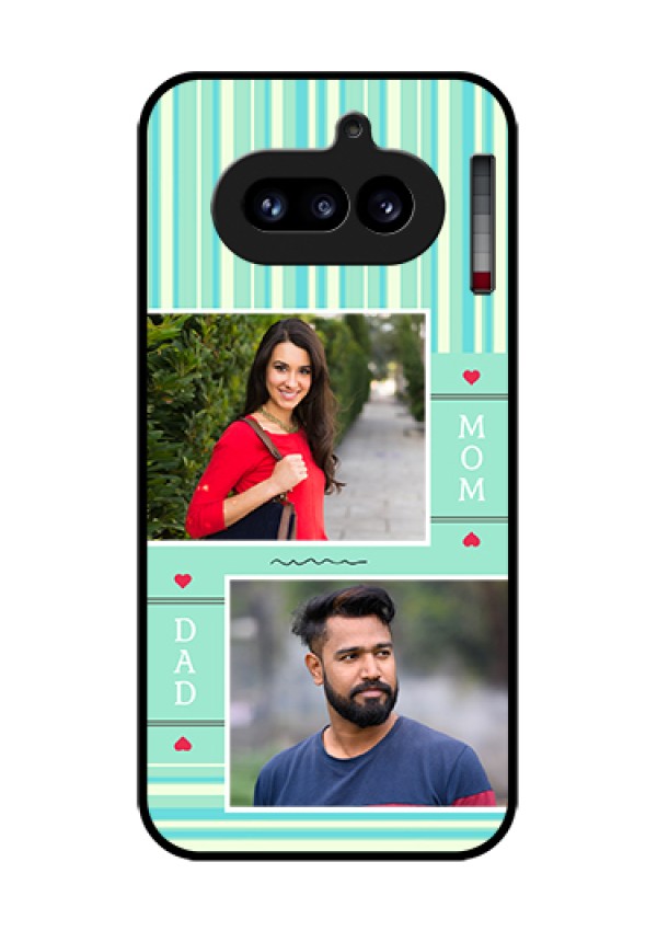Nothing Phone 4A 5G Custom Glass Phone Case - Mom & Dad Pic Design