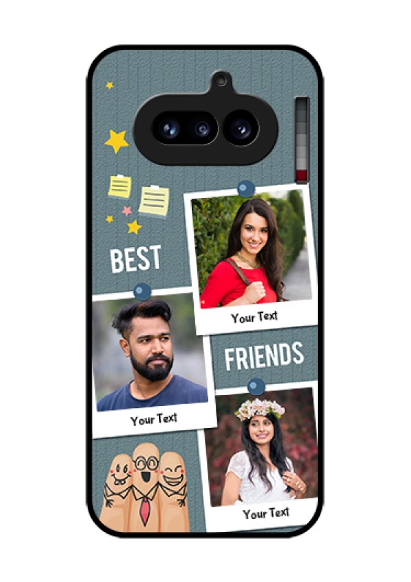 Nothing Phone 4A 5G Custom Glass Phone Case - Sticky Frames And Friendship Design
