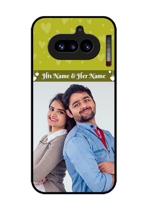 Nothing Phone 4A 5G Custom Glass Phone Case - You & Me Heart Design