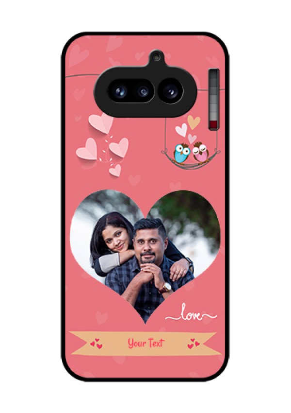 Nothing Phone 4A 5G Custom Glass Phone Case - Peach Color Love Design