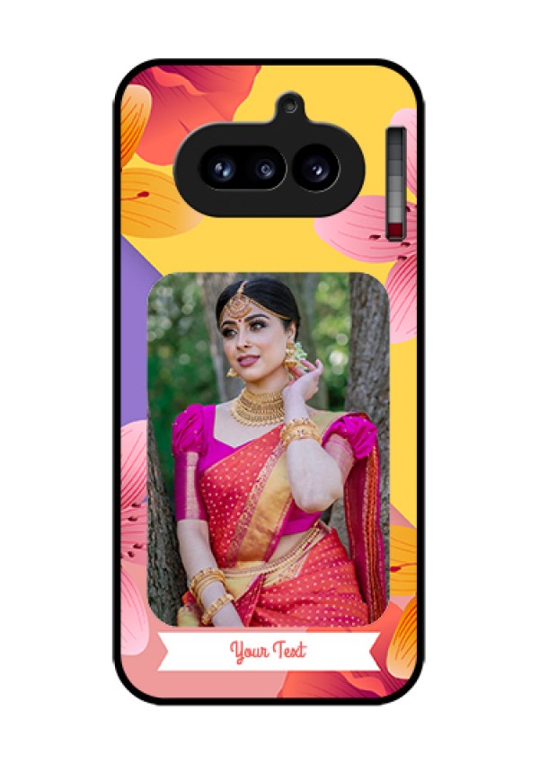 Nothing Phone 4A 5G Custom Glass Phone Case - 3 Image With Vintage Floral Design