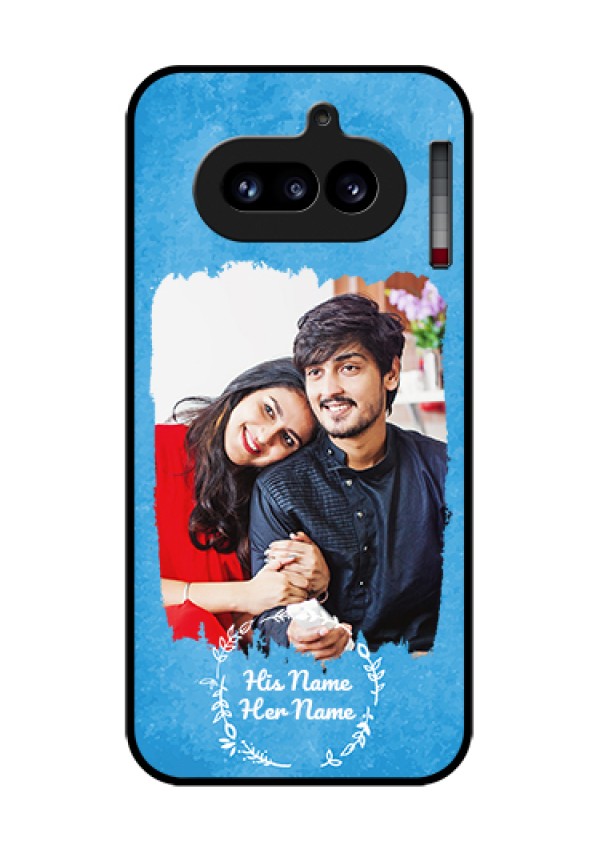 Nothing Phone 4A 5G Custom Glass Phone Case - Blue Color Vintage Design