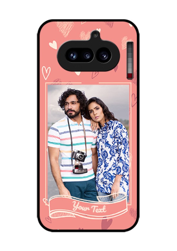 Nothing Phone 4A 5G Custom Glass Phone Case - Love Doodle Art Design