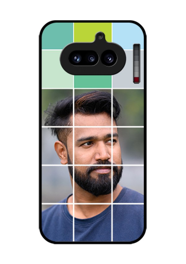 Nothing Phone 4A 5G Custom Glass Phone Case - With White Box Pattern