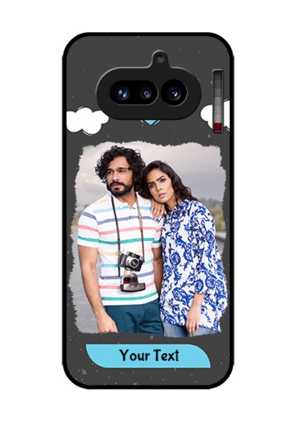 Nothing Phone 4A 5G Custom Glass Phone Case - Splashes With Love Doodles Design