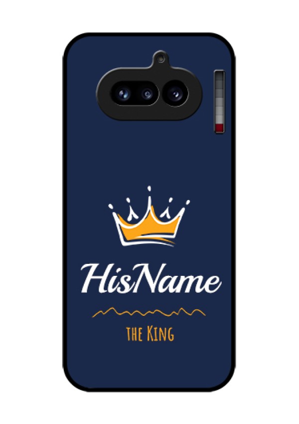 Nothing Phone 4A 5G Custom Glass Phone Case - King With Name Design