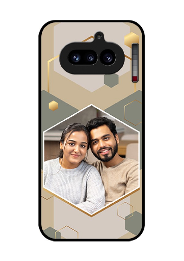 Nothing Phone 4A 5G Custom Glass Phone Case - Stylish Hexagon Pattern Design
