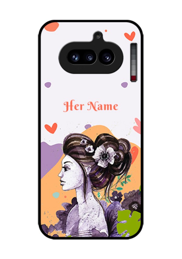Nothing Phone 4A 5G Custom Glass Phone Case - Woman And Nature Design