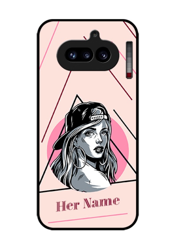 Nothing Phone 4A 5G Custom Glass Phone Case - Rockstar Girl Design