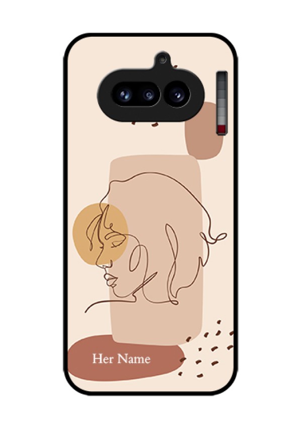 Nothing Phone 4A 5G Custom Glass Phone Case - Calm Woman Line Art Design