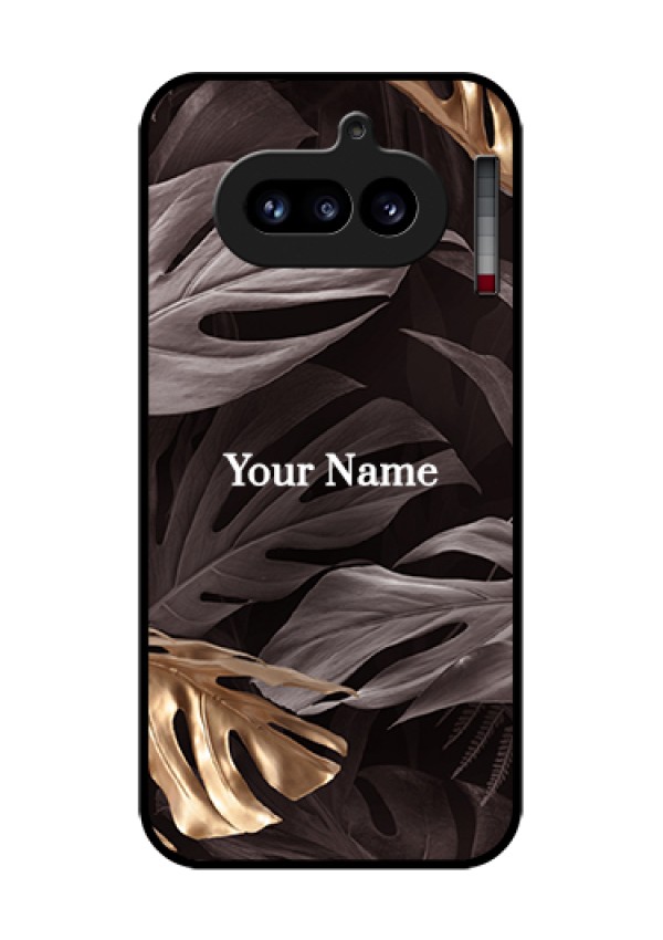 Nothing Phone 4A 5G Custom Glass Phone Case - Wild Leaves Digital Paint Design