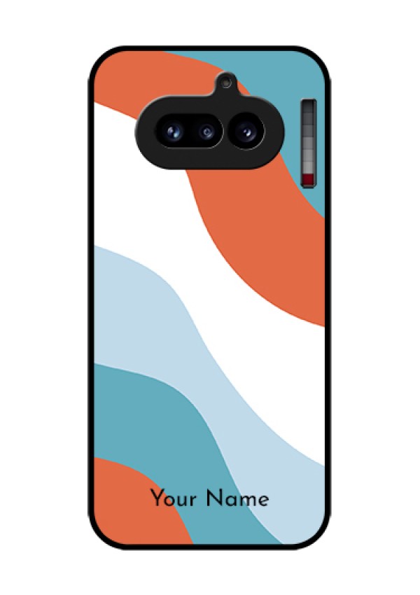 Nothing Phone 4A 5G Custom Glass Phone Case - Coloured Waves Design