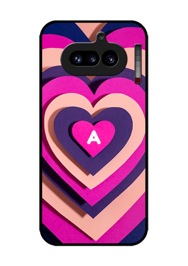 Nothing Phone 4A 5G Custom Glass Phone Case - Cute Heart Pattern Design