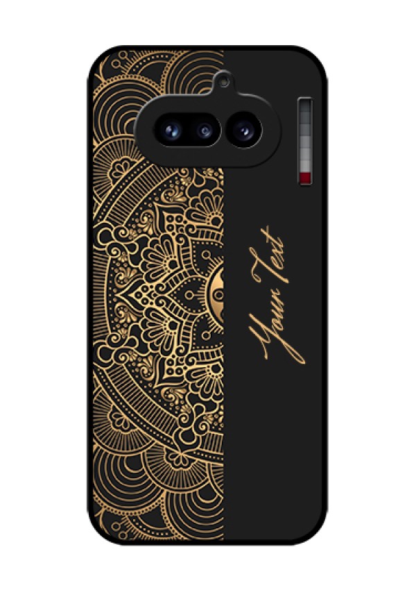 Nothing Phone 4A 5G Custom Glass Phone Case - Mandala Art With Custom Text Design