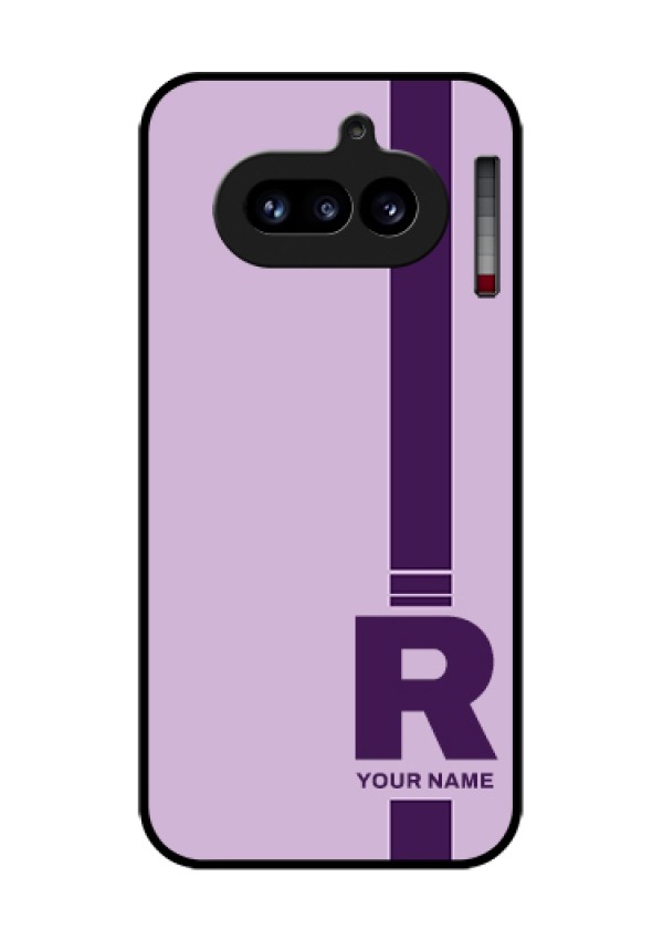 Nothing Phone 4A 5G Custom Glass Phone Case - Simple Dual Tone Stripe With Name Design