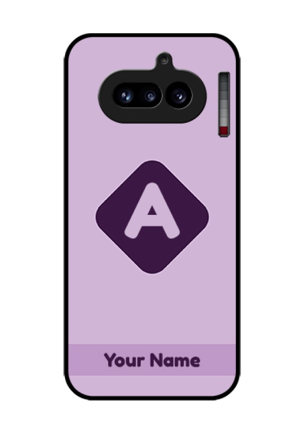 Nothing Phone 4A 5G Custom Glass Phone Case - Custom Letter In Curved Badge Design