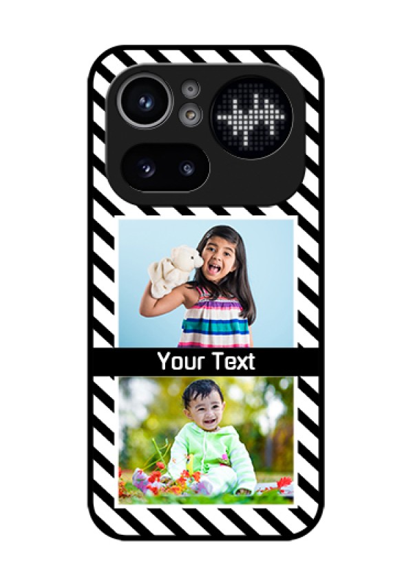 Nothing Phone 4A Pro 5G Custom Glass Phone Case - Black And White Stripes Design